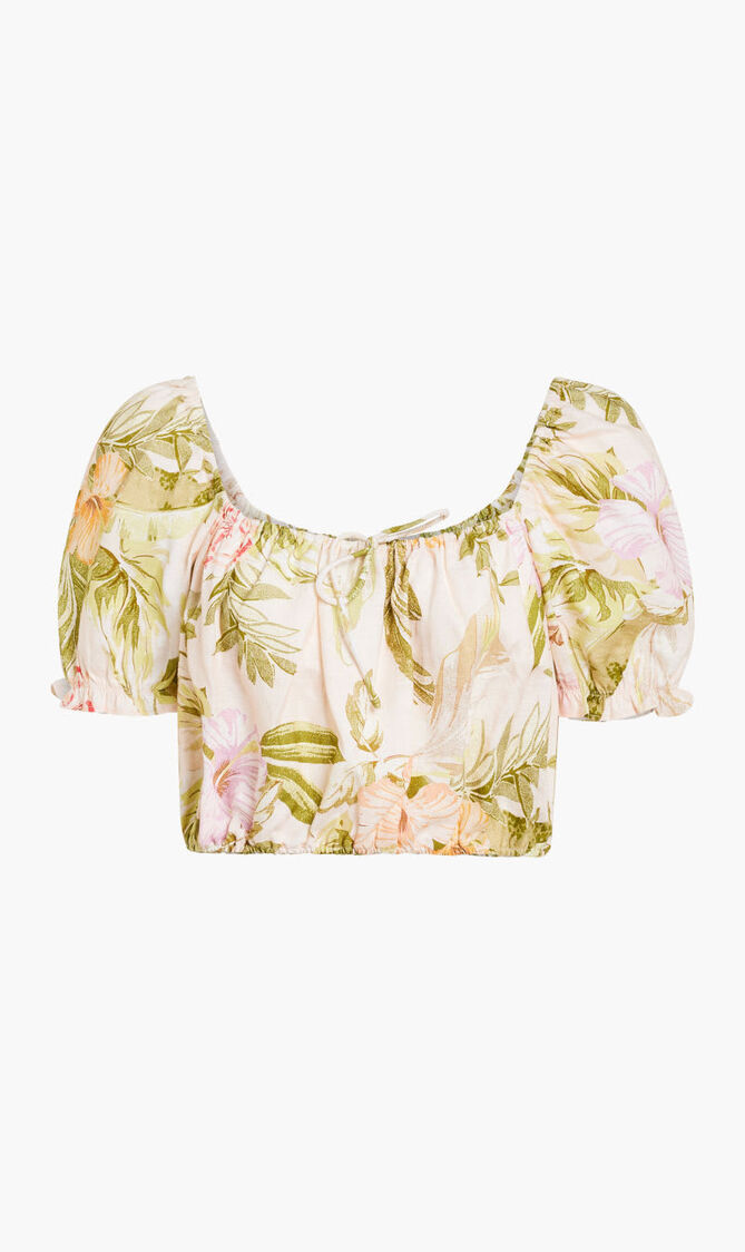 SS MAYARA PUFF SLV LINEN TOP