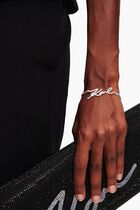 Adjustable Signature Pave Logo Bracelet