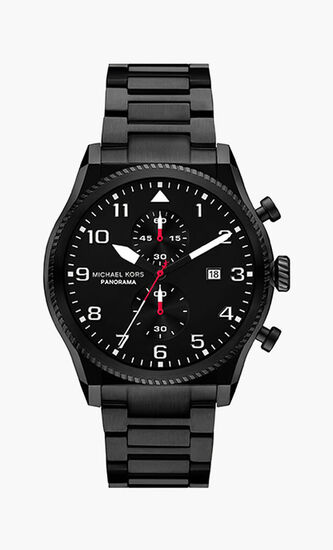 Oversized Panorama Black Tone Watch