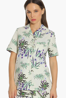 قميص هاواي بتفاصيل فيونكة