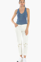 Karen Embroidered Tulip Tailored Jeans