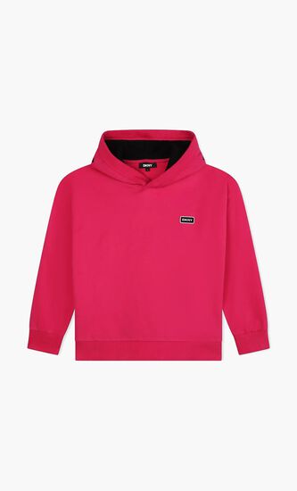 Logo Embroidered Cotton Hooded Sweatshirt
