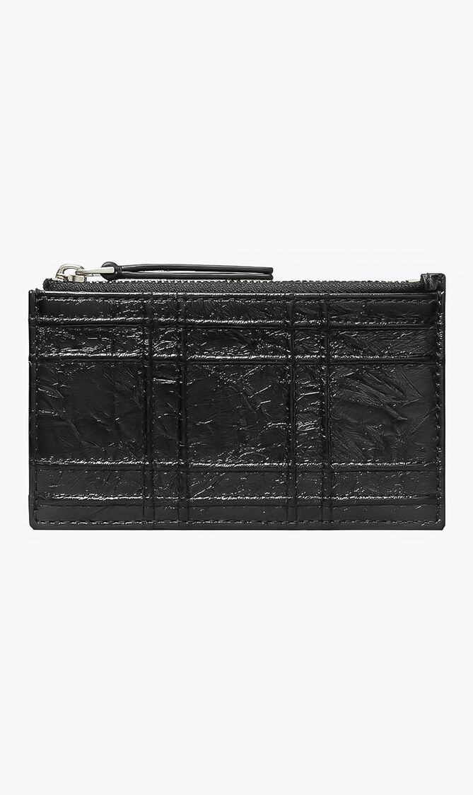 FLEMING SOFT METALLIC SQUARE QUILT ZIP CARD CASE