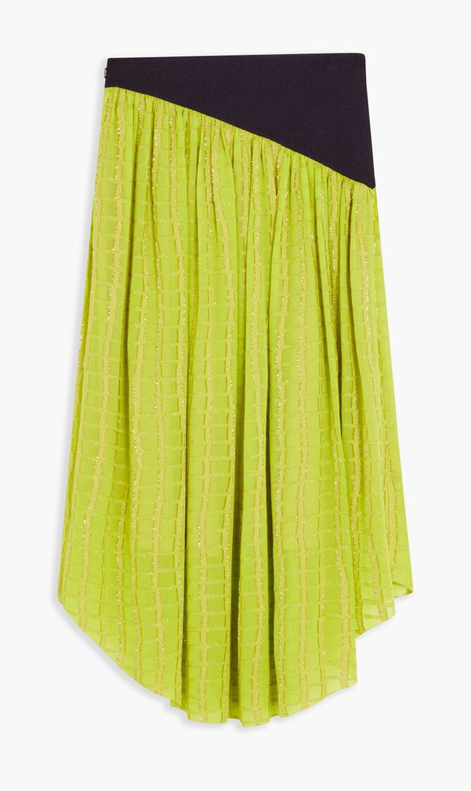 COLORBLOCK CHIFFON SKIRT
