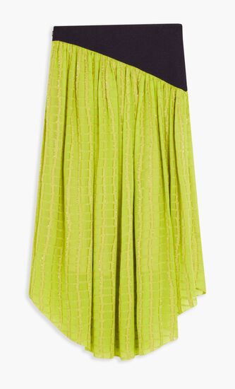 COLORBLOCK CHIFFON SKIRT
