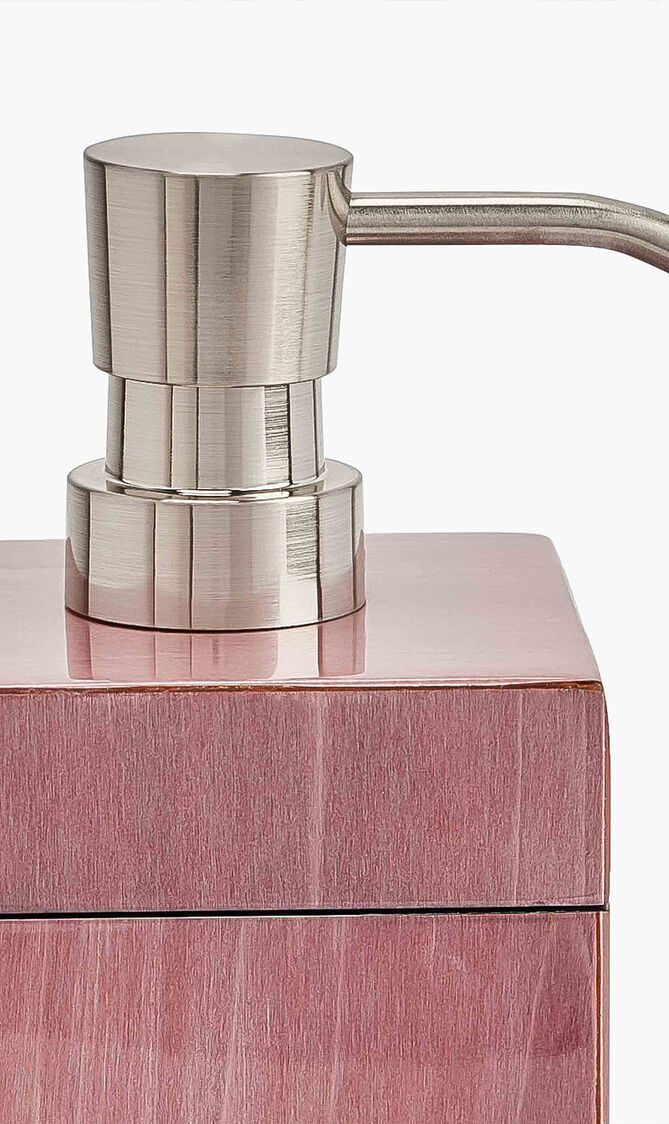 موزع صابون من خشب التوليب باللون الأرجواني