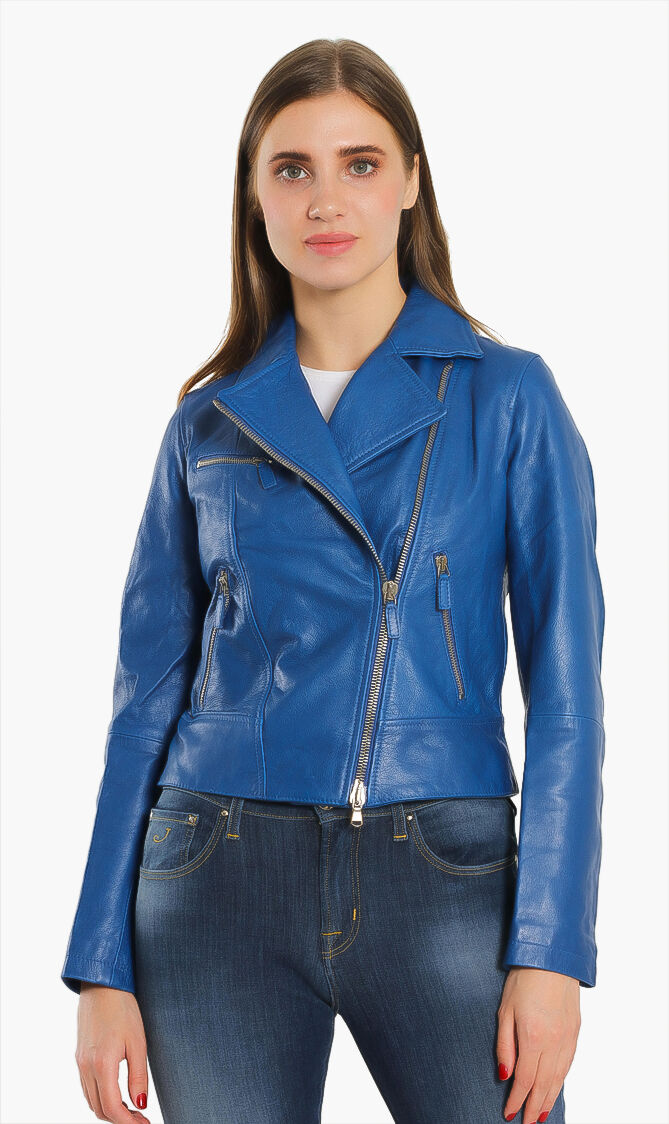 Jacob cohen leather jacket cheap
