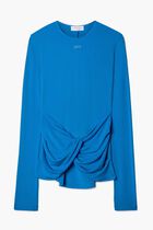 VI CREPE TWIST LS CREWNECK NAUTICAL BLUE VI CREPE TWIST LS CREWNECK NAUTICAL BLUE