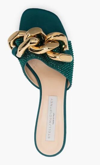 Falabella Crystal Embellished Mules