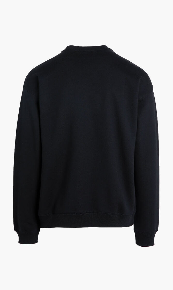 SWEATSHIRT TESSUTO FELPA GARZATA CON RICAMO MEDUSA A TRE FILI