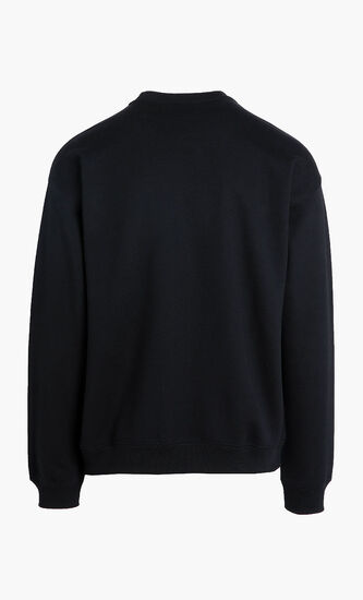 SWEATSHIRT TESSUTO FELPA GARZATA CON RICAMO MEDUSA A TRE FILI