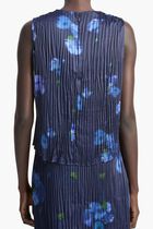 Poppy Blur Crushed Satin Shell