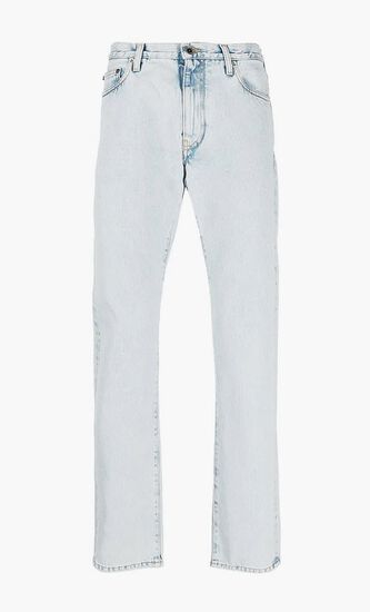 SINGLE ARROW SLIM JEANS BLEACH BLUE WHI