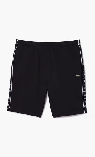 Logo Stripe Fleece Jogger Shorts