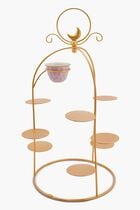 Peacock Extravaganza Pastry Stand & Coffee Cup Holder Gold