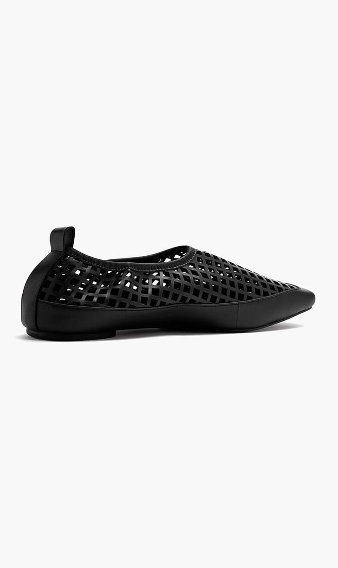 PERFORATED SQUARE TOE FLAT