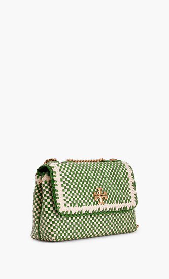 KIRA CHEVRON WOVEN SMALL CONVERTIBLE SHOULDER BAG