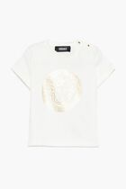 T-SHIRT JERSEY + MEDUSA GRECA LAMINATED PRINT