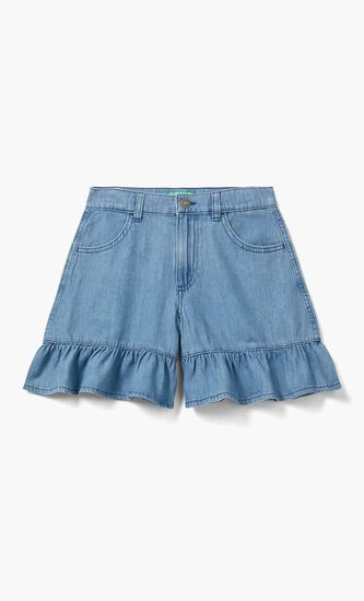 Lightweight Denim Bermuda Shorts