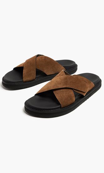 PROMENADE CROSS JANUS CALF TOBACCO RUBBER BLACK