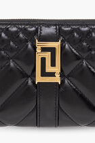 Zip Around Wallet Quilted Calf Leather
