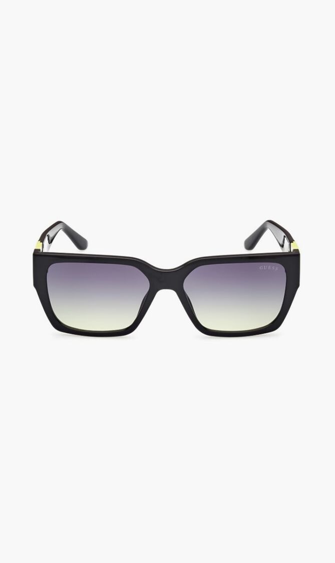 INJECTED SUN GLASSES - SQUARE - YELLOWOTHER GRADIENT SMOKE