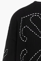 STITCH ARR DIAGS KNIT CREWNEC BLACK CREA