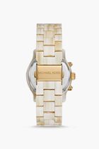 Runway Pav&eacute; Gold-Tone And Acetate Watch