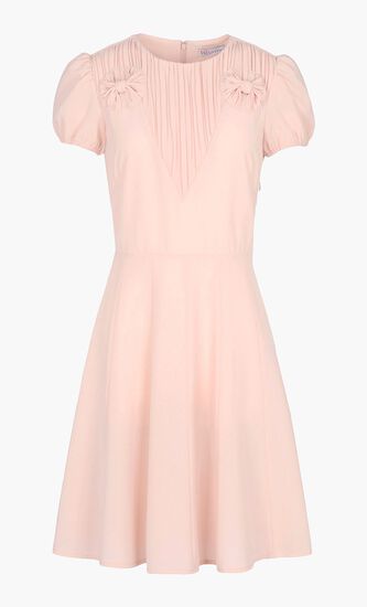 Bow Detail Crepe Dress