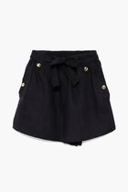 Chambray Tie Waist Shorts