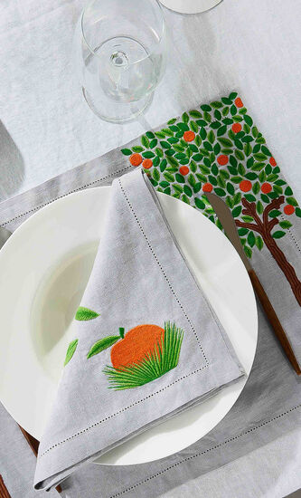 Orange Tree Napkin, Pearl