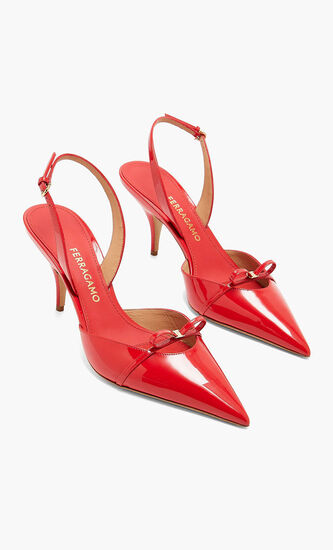 Mini Bow Slingback Pumps