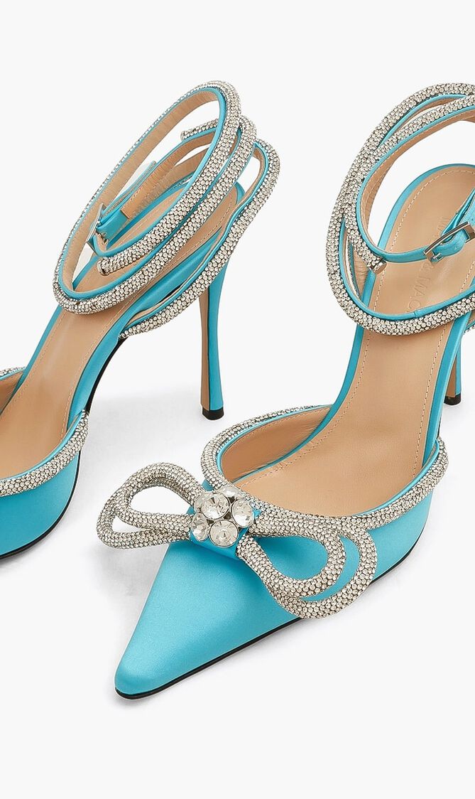 Double Bow Satin Pumps Double Bow Satin Pumps