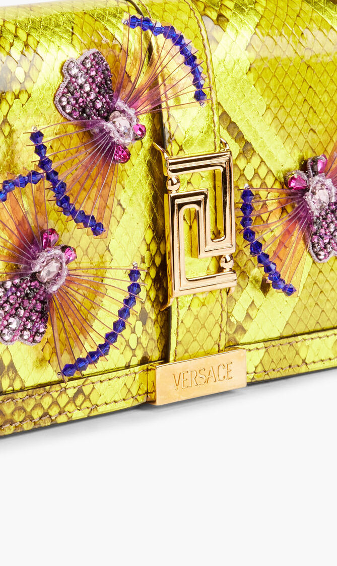 WALLET ON CHAIN GRECA GODDESS PYTHON METALLIC EMB EXCL WALLET ON CHAIN GRECA GODDESS PYTHON METALLIC EMB EXCL