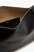 GRAINY LEATHER SCOOP TOTE