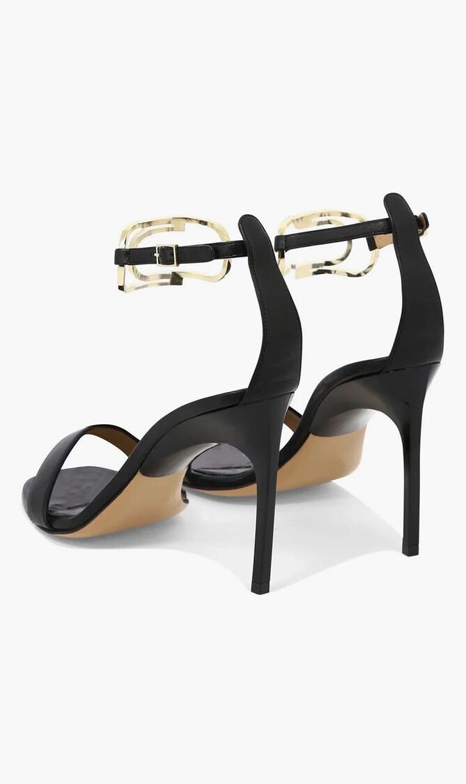 GOLD PAPERCLIP LEA HIGHSANDAL BLACK GOLD