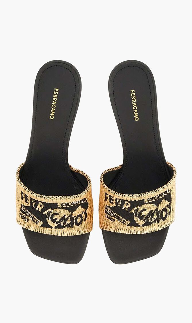 Zenobia 55 Logo Jacquard Mules
