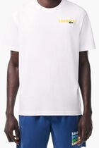 Washed Effect Ombr&eacute; Lacoste Print T-shirt