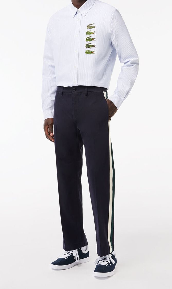 Straight Fit Contrast Stripe Chinos