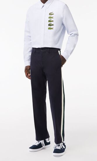 Straight Fit Contrast Stripe Chinos