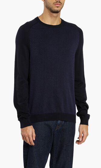 Birdseye Spot Crew-Neck Sweater