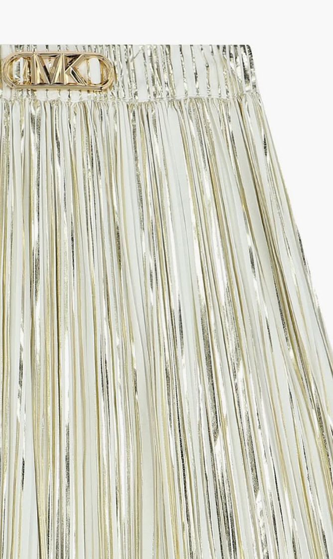 Logo Pleated Skirt