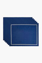 Rosely Placemat Blue Set Of 6