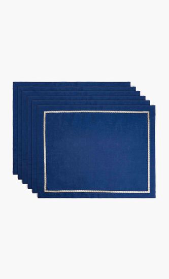 Rosely Placemat Blue Set Of 6