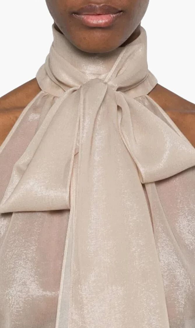 Blouse with Bow Collar