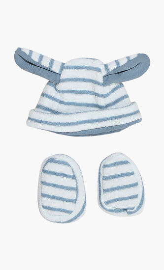 Stripes Hat and Booties Set