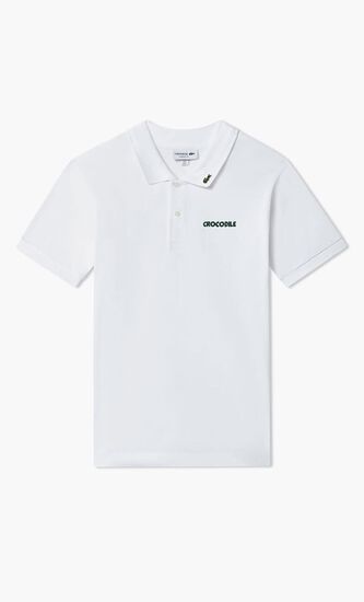 SHORT SLEEVED RIBBED COLLAR SHIRT