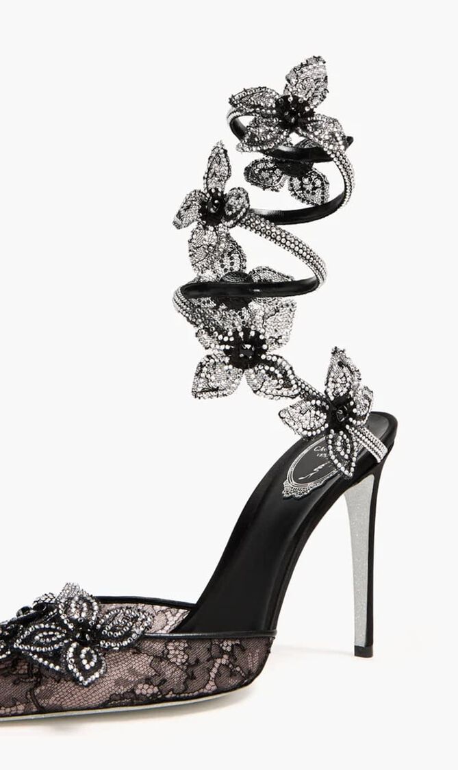 BLACK LACE-SATINCRYSTAL STRASS