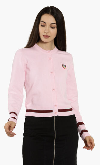 Tiger Head Patch Cardigan