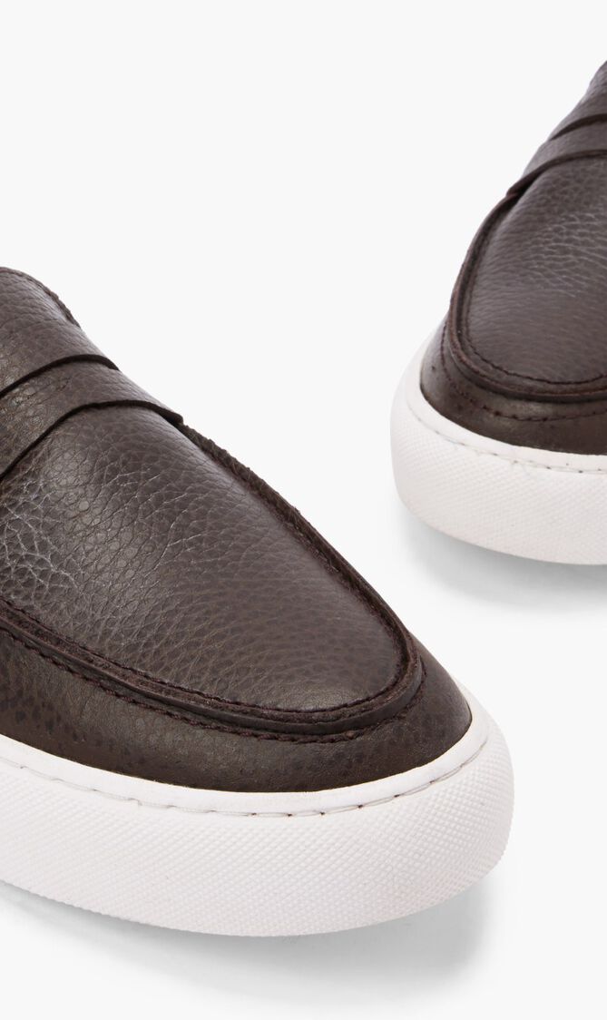 Leather Solid Loafers